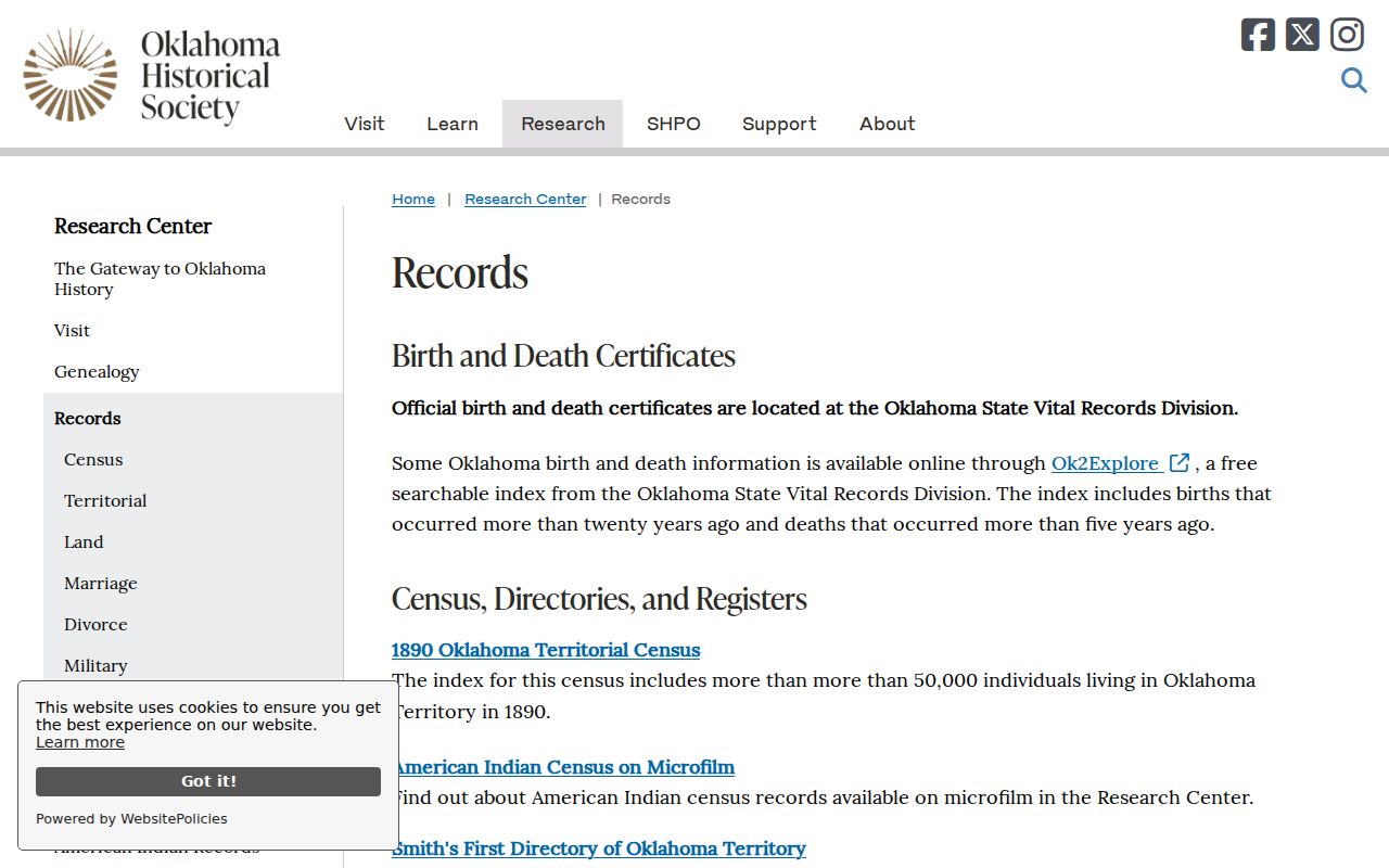 Tulsa city directory historical-records research page