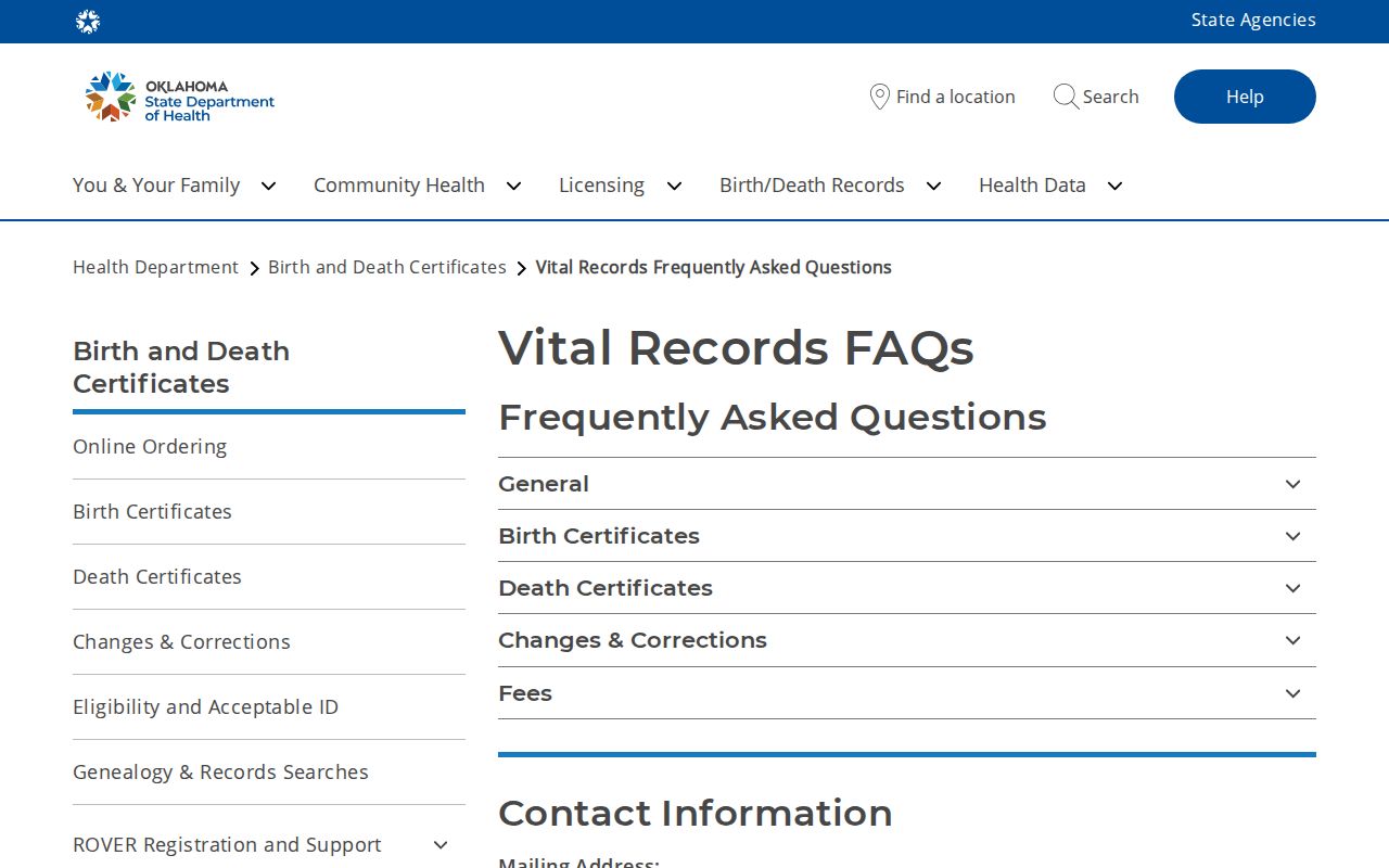 Tulsa residents directory Oklahoma vital records access information