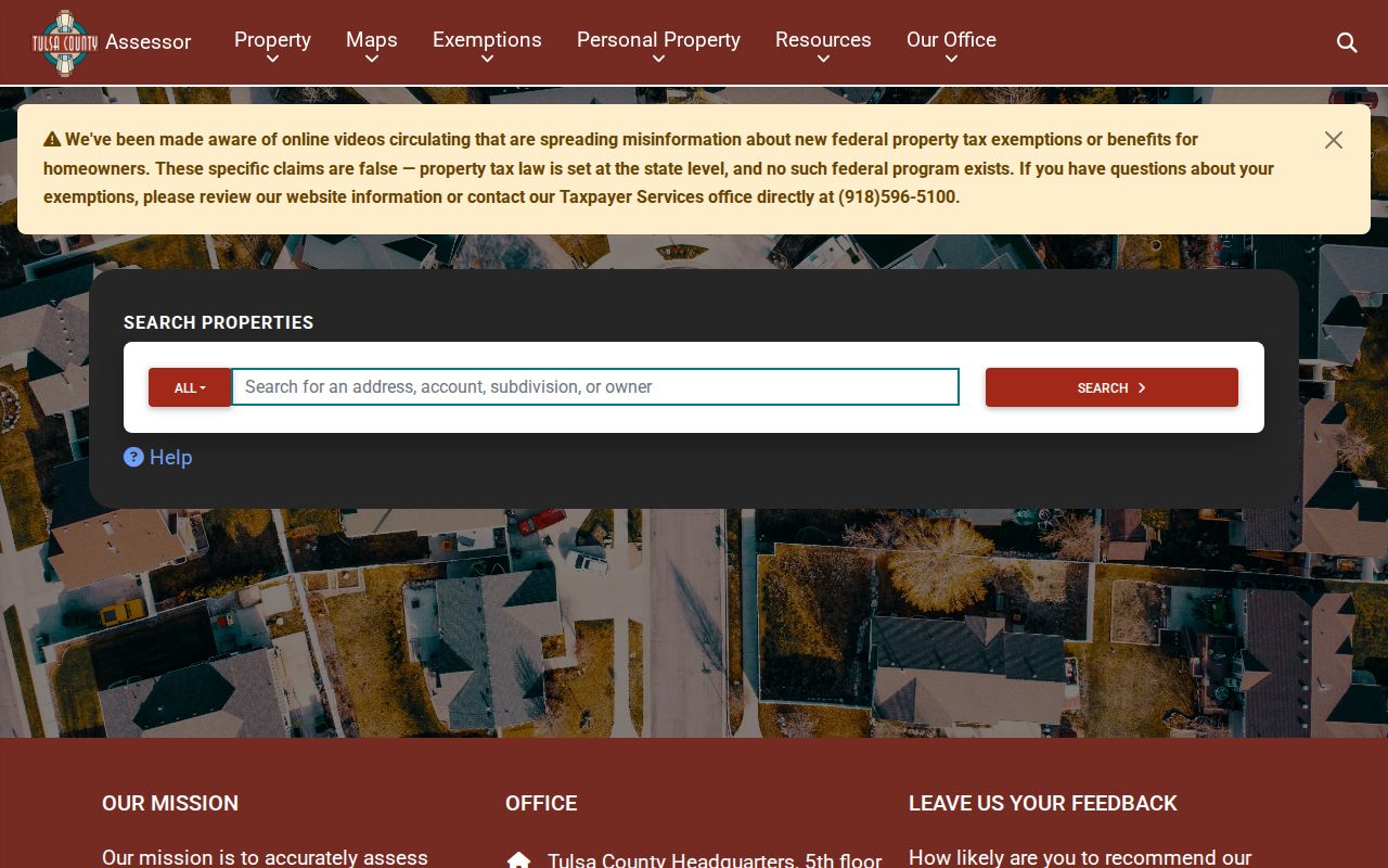 Tulsa residents directory Assessor property search