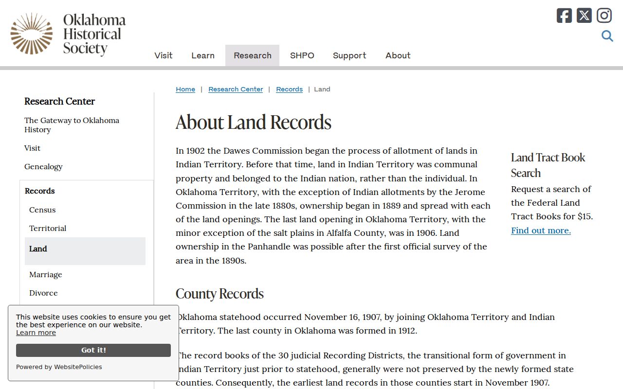 Tulsa previous residents land-history guidance from the Oklahoma Historical Society